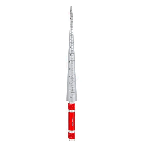 Nunafey Simple to Use Wide Application Taper Aperture Gauge, Hole Tapered Ruler, for Thin-Walled Parts Plastic Tubes DIY Equipment DIY Hardware(3-15mm)