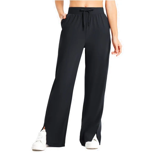BALEAF Women's Wide Leg Sweatpants Loose Drawstring Lounge Yoga Pants with Pocket High Waist Dress Pants UPF50+ Causal Summer