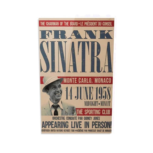 MAHWER Frank Sinatra Canvas Poster Bedroom Decoration Landscape Office Valentine's Birthday Gift Unframe-style12x18inch(30x45cm)