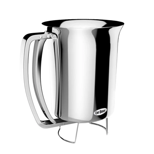 Chef Buddy AF031006 Pancake Batter Dispenser, 24 oz, Stainless Steel