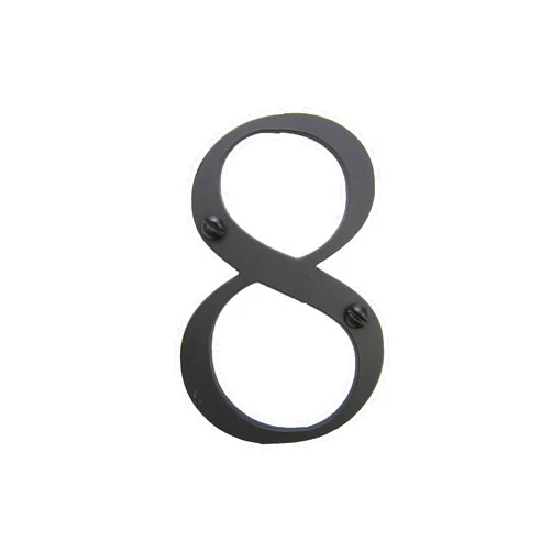 Bushere & Son Iron Studio Inc. Classic Smooth Spanish Style Address Number 8 (Black)