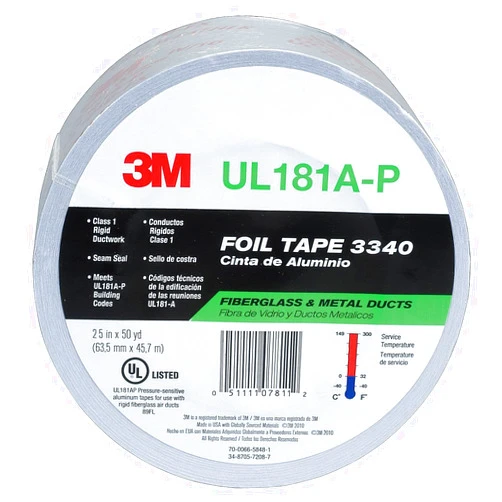 3M Aluminum Foil Tape 3340, 2.5