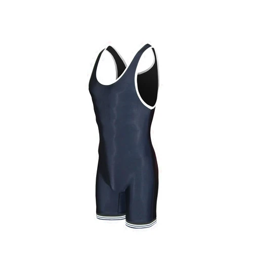 Matman U.S.A. The Edge Old School Men's Boy's Wrestling Singlet (Black/White, X-Large)