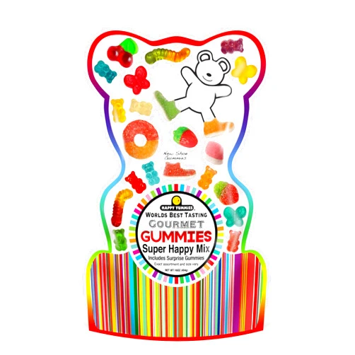 Happy Yummies Worlds Best Tasting Gummies Gummy Shoe Bear Bag 2 PACK