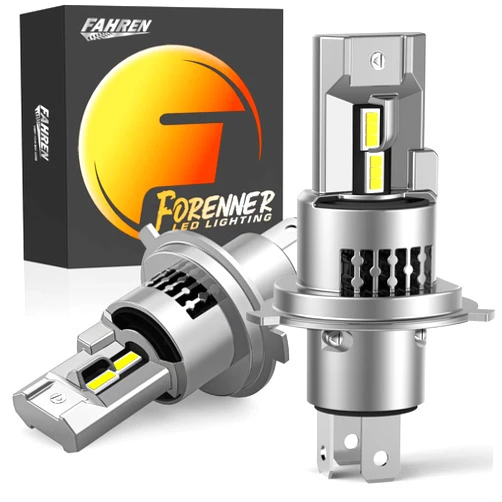 forenner Upgraded H4/9003 Light Bulb, 700% Super Brighter, Real 1:1 Size 6500K H4 9003 HB2 LED Fog Light Bulbs, Plug and Play, Pack of 2