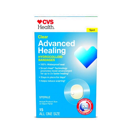 CVS Health Clear Advanced Healing Hydrocolloid Spot Bandages, 15 CT