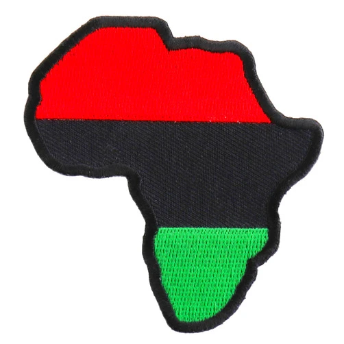 Ivamis Trading African Map Patch - 3x3 inch. Embroidered Iron on Patch