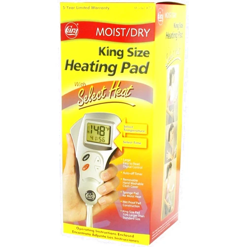 Cara Heating Pad Moist/Dry King Size With Select Heat 1 Each (Pack of 6)
