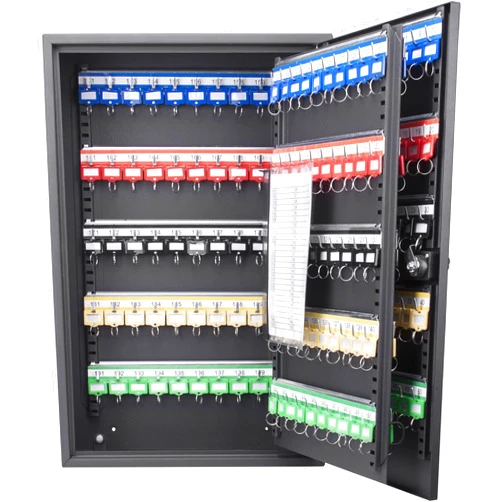 Barska Adjustable Key Cabinet Lock Box with Colorful Key Tag Labels - 200 POSITION - COMBINATION LOCK - BLACK