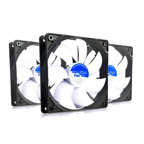 AABCOOLING AAB Cooling Super Silent Fan 12 - Silent and Efficient 120mm Fan with 4 Anti-Vibration Pads, Quiet Fan, Silent Case Fan, Cooling Fan, PC Fan, 12V Fan - Value Pack 3 Pieces
