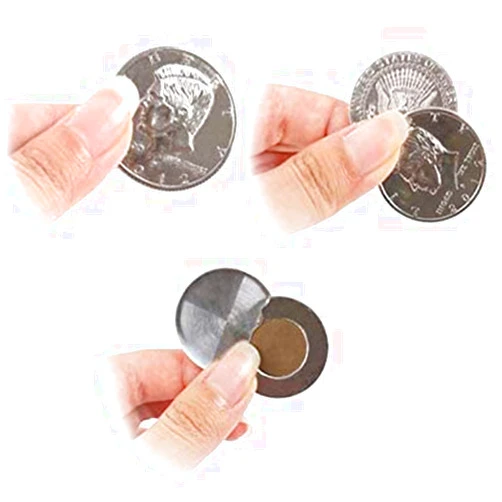 WSNMING Magic Flipper Coin Half Dollar Coin Magic Tricks Professional Magician Props Close up Magic Stage Illusions