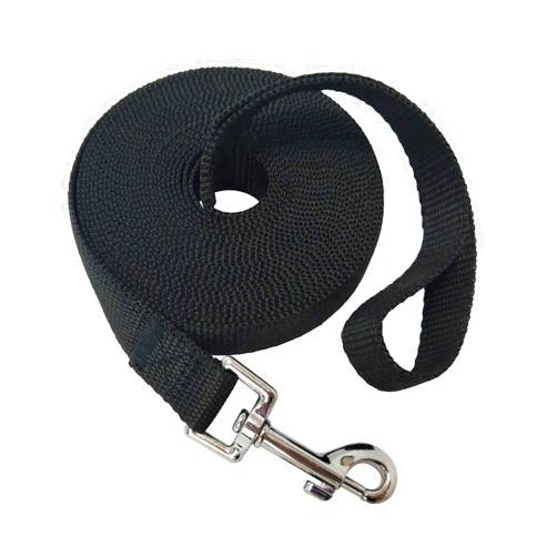 MANDAO Nylon Training Dog Leash for Small Medium Large Dogs, 15ft 20ft 30ft 50ft Long Puppy Lead for Obedience Recall Training, Camping (20ft, Black)