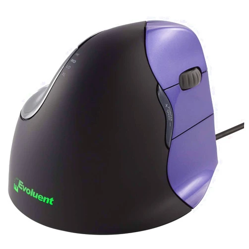 Evoluent VM4S VerticalMouse 4 Right Hand Ergonomic Mouse with Wired USB Connection (Small Size)