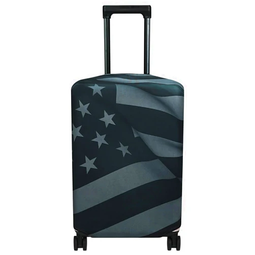 Explore Land Travel Luggage Cover Suitcase Protector Fits 18-22 Inch Case (Flag, S)