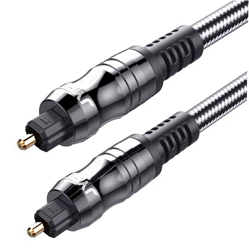 JYFT Digital Optical Audio Toslink Cable 6ft, S/PDIF Port, 24K Gold Plated Connectors, for Home Theater, Sound Bar, TV, PS4, Xbox, PlayStation, 1Pack