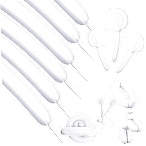 Skylety 50 Pieces 260 Long Twisting Balloons Animal DIY Latex Balloons Modelling Balloons for Christmas Birthday Wedding Party Garland Decorations(White)