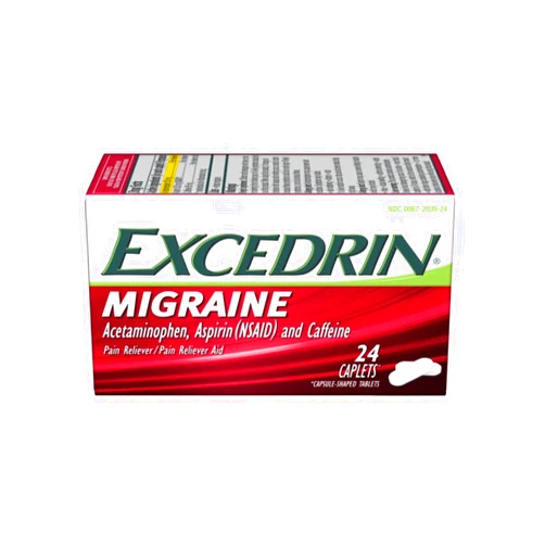 Excedrin Migraine Pain Reliever Caplets 24 ea (Pack of 3)