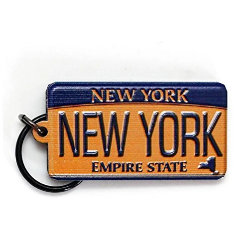 Souvenir Destiny New York License Plate Acrylic Keychain 2.5