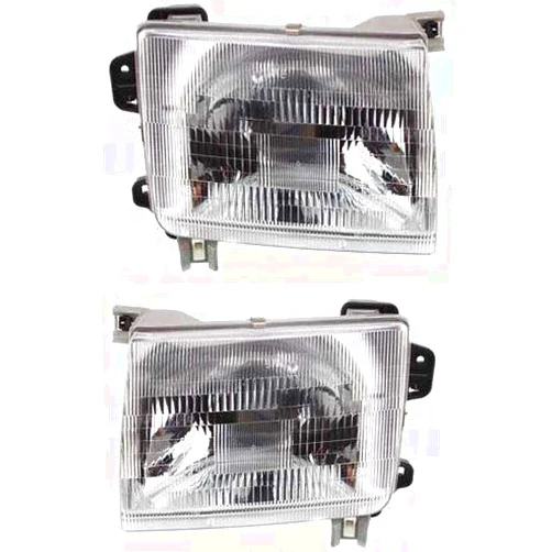 Garage-Pro Driver and Passenger Side Headlight for Nissan Frontier Base SE XE 1998-2000 Halogen With bulb(s) Production Date Up To September 1999 Replaces# 260603S525 260103S525