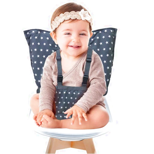 MINGRI Portable Baby High Chair Safety Seat Harness for Toddler, Baby Travel Essential Easy High Booster Seat Cover for Infant Eating Feeding Camping with Adjustable Straps Shoulder Belt,Holds Up to 38lbs.