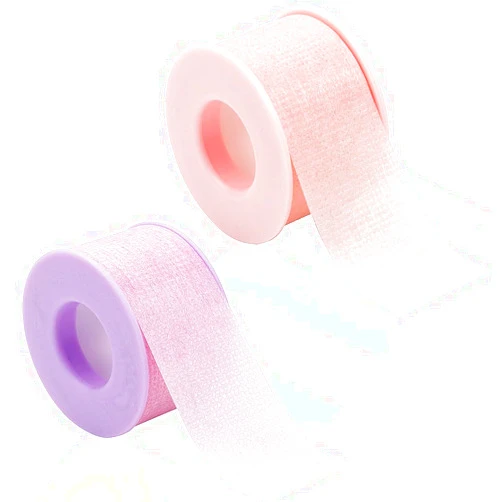 Mekupeu Lash Tape for Eyelash Extensions Breathable Eyelash Tape for Extensions Adhesive Microporous Lash Extension Silicone Gel Tape for Extension Supplies (Pink&Purple)
