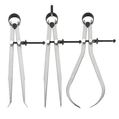 Acrux7 3Pcs 8 Inch Long Spring Caliper Set, Carbon Steel Outside Divider Caliper Compass, Calipers Measuring Tool for Wood Turning Lathe Projects