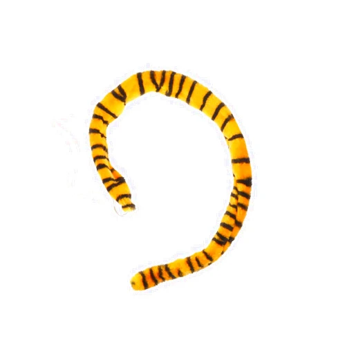 BinaryABC Halloween Tiger Tail Costume Accessory,Halloween Dress Up Costume Animals Tail Cosplay Party Accessory Yellow