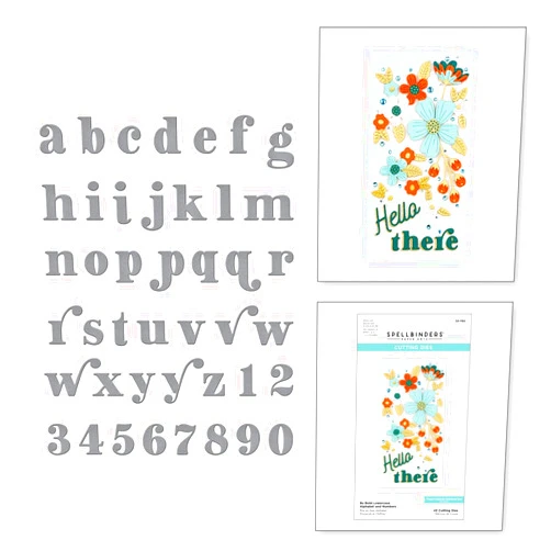 Spellbinders Dies LWR Alpha, Be Bold Lowercase Alphabet & Numbers