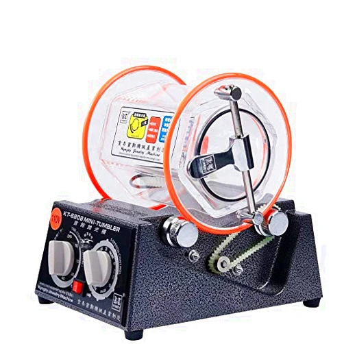 GanGou Jewelry Polisher Tumbler Mini Polisher Tumbler Rotary Tumbler Surface Polisher 3Kg 6.6 Lbs Capacity 45W Jewelry Polishing Finishing Machine
