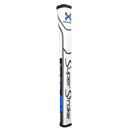 Super Stroke SuperStroke Traxion Pistol GT™ Tour Golf Putter Grip, Black/Blue/White (Pistol GT™ 1.0 Tour) | Advanced Surface Texture that Improves Feedback and Tack | Minimize Grip Pressure | Tech-Port