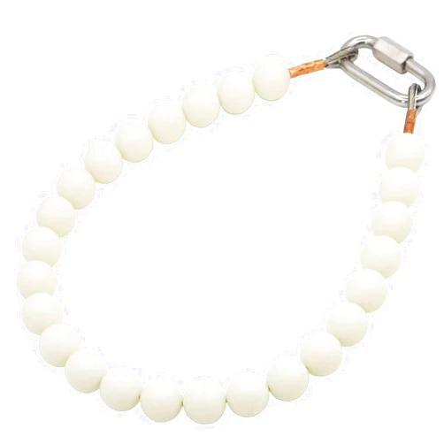 Huouo Heavy Duty Flagpole Beaded Retainer Rings to Keep Flag Close to Pole - for 7 Inch or 8 Inch Diameter Flag Pole White