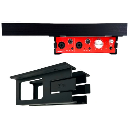Iron Prints Desk Mount Kit for Focusrite Clarett/Clarett+ 2Pre - Under Desk Mount Brackets with Reversible Clips - Secure Mounting Accessories