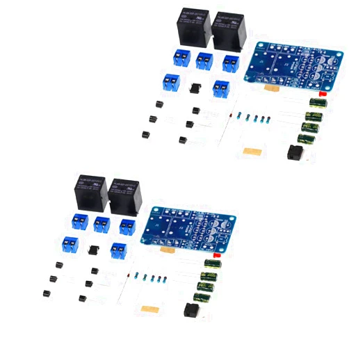 WSDMAVIS 2 Sets Speaker Protection Board DIY Component Kit Audio Amplifier Horn Protection Board Kit with Boot Delay DC Protect Functions