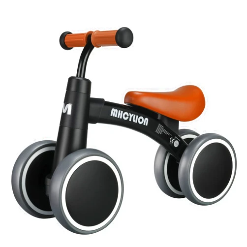 JSLOVE Baby Balance Bike for 1 Year Old, Baby Walker Bike Toys for Boys Girls First Birthday Gifts, Ride On Toys for Toddlers 12-36 Month, No Pedal with 4 Wheels (Black)