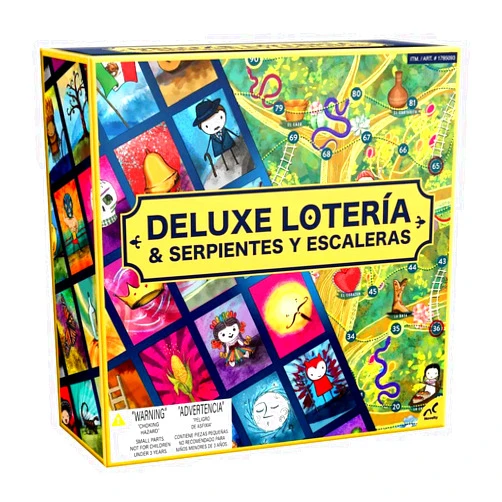 Deluxe Loteria Snakes and Ladders (Serpientes Y Escalera) with Loteria Classic Mexican Board Game