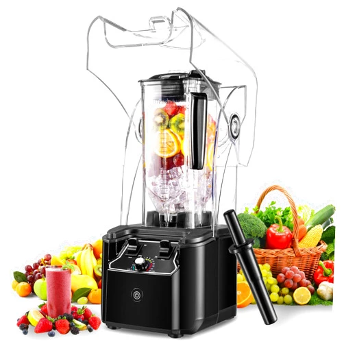 Senlee Professional Blender for Kitchen, 2200W, 80oz Pitcher, 15 Speeds, Commercial Heavy Duty Quiet Blender for Smoothies, Shakes, Frozen Drinks, Puree and Ice Crush, Self-Cleaning, Black