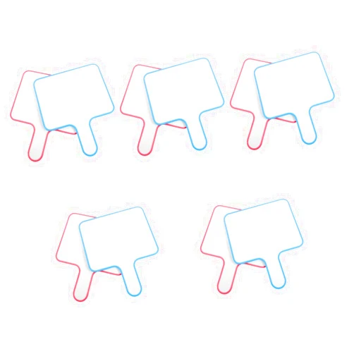 TEHAUX 10 Pcs Handheld Whiteboard Practical White Boards Scoreboard Dry Erase Paddles Poster Boards Dry Erase Board Small Auctions Paddles Board for Voting Convenient Writing Board