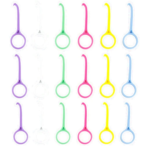 Abvsdu 18 PCS Aligner Removal Tool, Clear Aligner Removal Tool for Invisible Removable Braces, 6 Color Braces Removal Tool Kit, Oral Care Disassembly Accessories