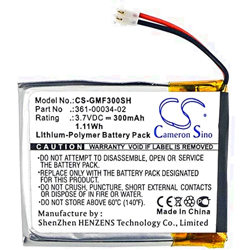 Cameron Sino 300mAh Replacement Battery for Garmin 361-00034-02