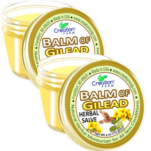 Creation Farm Balm of Gilead Herbal Salve Jar 2 Pak Balsamo pomada herba calmar el Dolor Creation Farm
