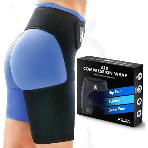 Action Tribex ATX Hip Brace for Sciatica Pain Relief Devices – Adjustable Ortho Groin Compression Wrap, Hamstring & Thigh Brace for Women & Men – Support for Sciatica Pain Relief Brace - 32-44