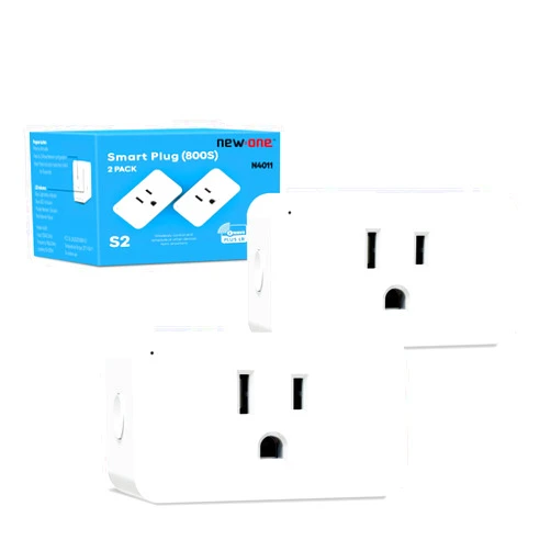 New One Zwave Plug 2 Pack, 800 Series Z-Wave Smart Plug, Zwave Outlet S2, Z Wave Extender, Z-Wave Hub Required, Compatible with Hubitat, SmartThings, Vera, Wink, Fibaro, Homeseer, 2GIG, Alarm