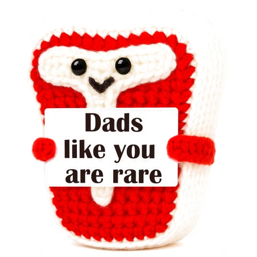 EnjoyVita Birthday Gift for Dad from Daughter Son Wife for Fathers Day Birthday Gifts for New Dad Step-Dads Father in Law Funny Gift for Best Dads Bonusdad New Daddy, Handmade Crochet Steak Presents