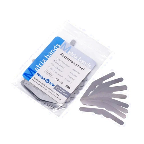 Easyinsmile Dental Matrix Band Tofflemire Type 0.04mm Stainless Steel (#2)