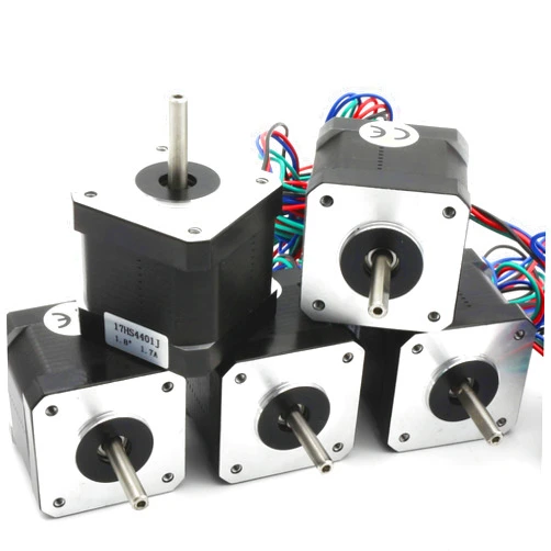 RATTMMOTOR 5Pcs Nema17 Stepper Motor 45Ncm 1.7A 40mm Bipolar 17HS4401J,with 4-Lead Dupont Connector 1M Cable,2-Phase 1.8 Degrees 64oz-in 42 Stepper Motor for 3D Printer/DIY CNC Router Machine