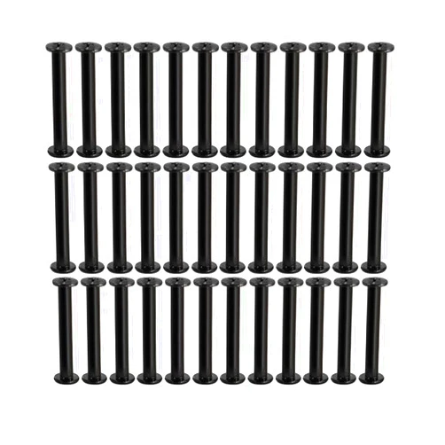 ZAANHA 50 Sets Black Phillips Chicago Screws Binding Screw Posts, Leather Screw Nail Rivet Button Solid Belt Tack Screw, Scrapbook Photo Albums Binding Screws (Size : M5 x 80mm)