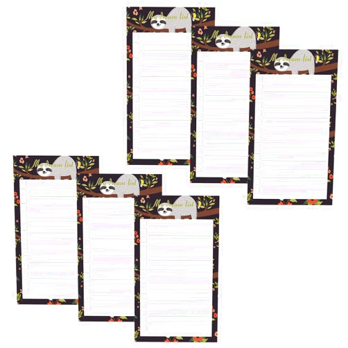 bvya 6 Pieces 3 x 5 Inch Cute Printed Memo Book Refills with 30 Sheet Papers