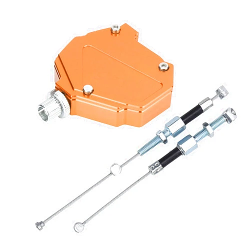 Tyenaza Clutch Economizer, Aluminium Alloy Universal Modification Motorcycle CNC Stunt Clutch Lever Easy Pull Cable System for Motorcycles and ATVs(orange)
