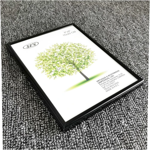 Zongshengshop Photo Frame Metal Picture Frame Certificate Frame for Wall Classic Minimalist Desktop Photo Frame for Pictures Frames Desktop Photo Frame (Color : Black Photo Frame, Size : 15X20cm)