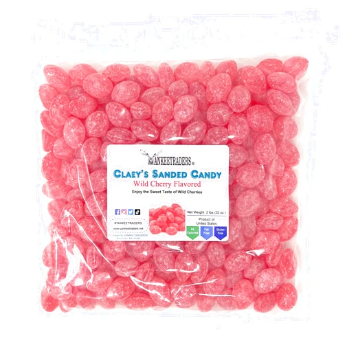YANKEETRADERS Claeys Sanded Candy Drops, Wild Cherry, 2 Pound